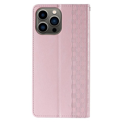 Eleganten etui/ovitek za iPhone13 Pro Max, Fina tkanina, Pink