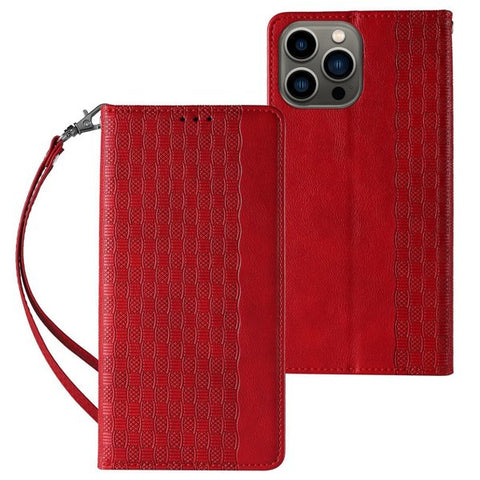 Eleganten etui/ovitek za iPhone13 Pro, Fina tkanina, Rdeč