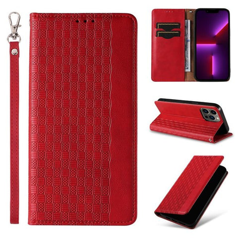 Eleganten etui/ovitek za iPhone13 Pro, Fina tkanina, Rdeč