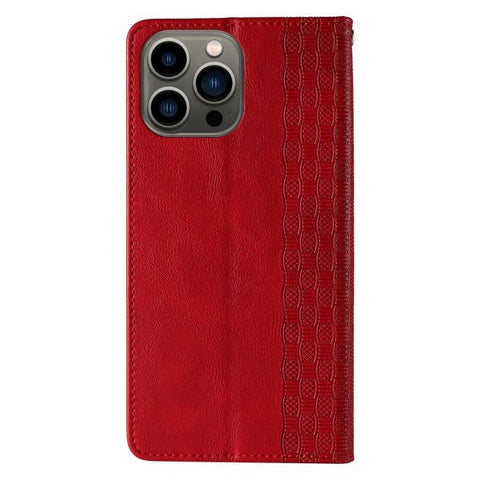 Eleganten etui/ovitek za iPhone13 Pro, Fina tkanina, Rdeč
